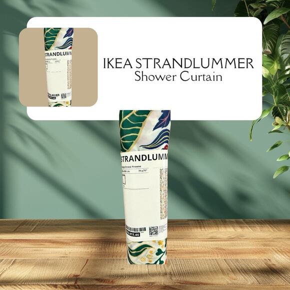 IKEA STRANDLUMMER Multicolor Floral Shower Curtain - Picture 1 of 3